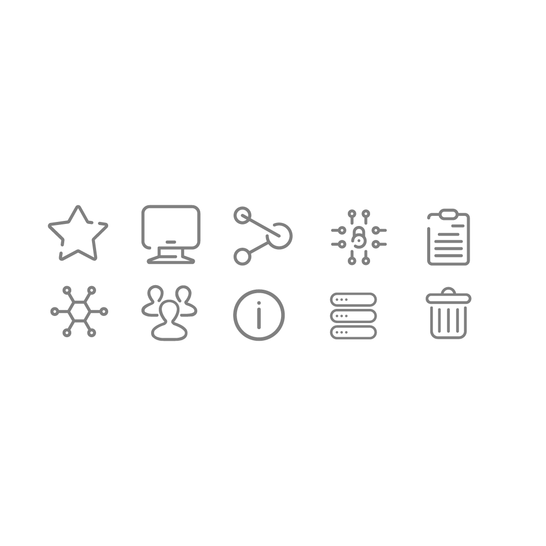 All of Julio's icons share the same underlying grid structure.